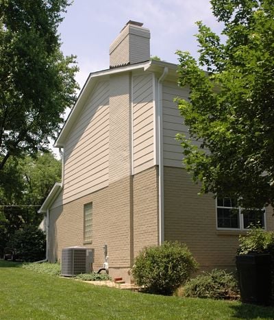 addition exterior with extended chimney