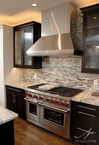 glass tile backsplash