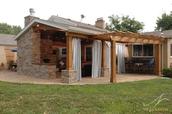 By creating zones, this project have more in common with a finished lower level "man cave" than a back yard.
