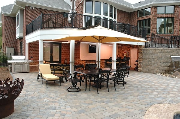 A clean patio, with seating and table ready, eases the transition from being inside most of the day to being outside.