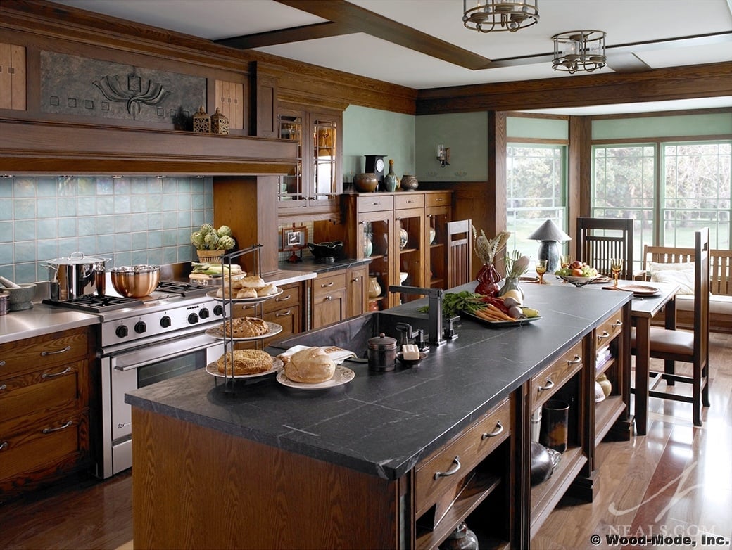 dark mission kitchen cabinets design