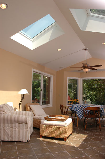 three season room with large skylights