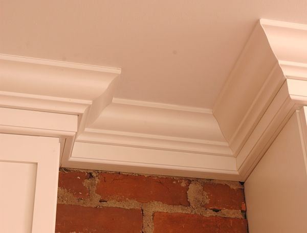crown molding on brick