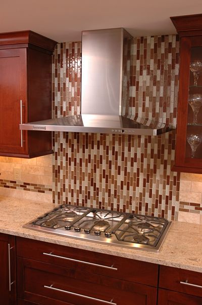 glass mosaic tile backsplash