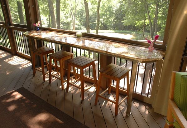 porch addition with deck flooring