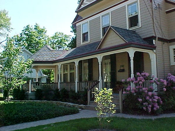 Victorian home front porch