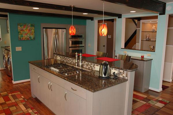 kitchen with complementary colors
