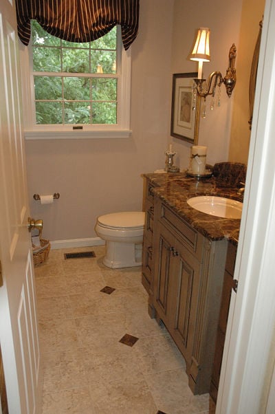 half bath with wide entry