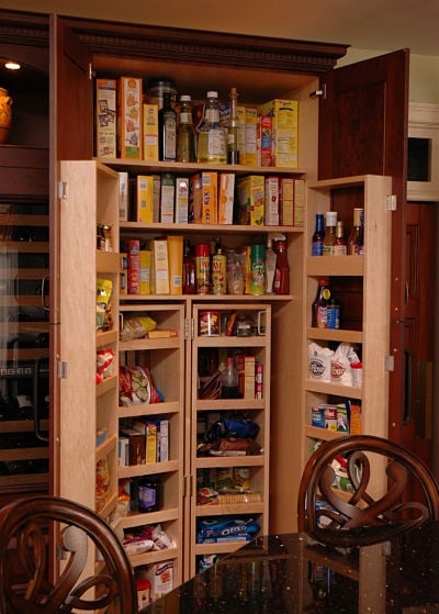multi-shelf chef's pantry