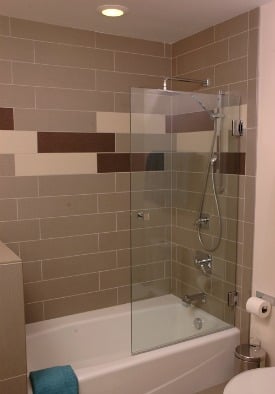 Tub with shower after