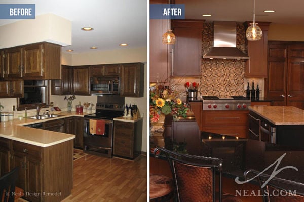 gourmet kitchen before after