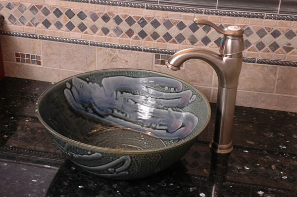 ceramic vessel bathroom sink