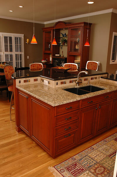 Kitchen with multiple counters