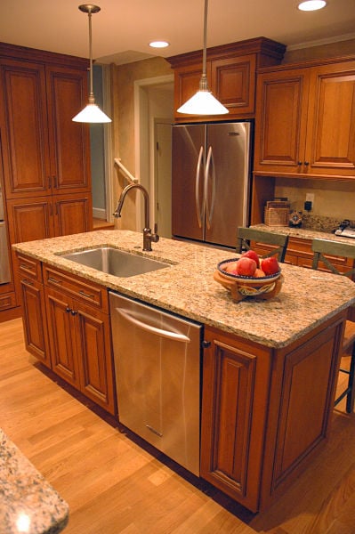 Small kitchen island online with sink and seating