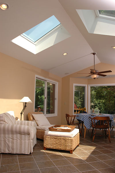 three season room with large skylights