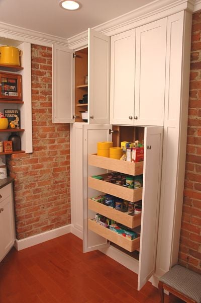 kitchen cabinet with pullout pantry