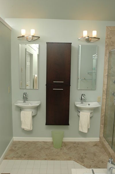 wall mounted bathroom sinks