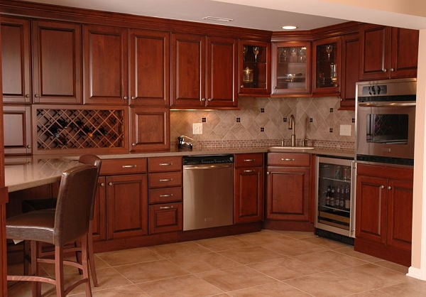 basement kitchen with ample storage