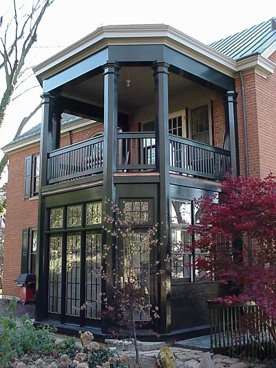 solarium with upper open porch