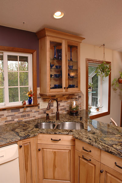 kitchen with dual bowl stainless steel sink