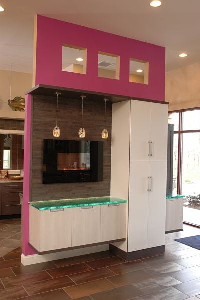 Neals showroom ultra modern cabinet display