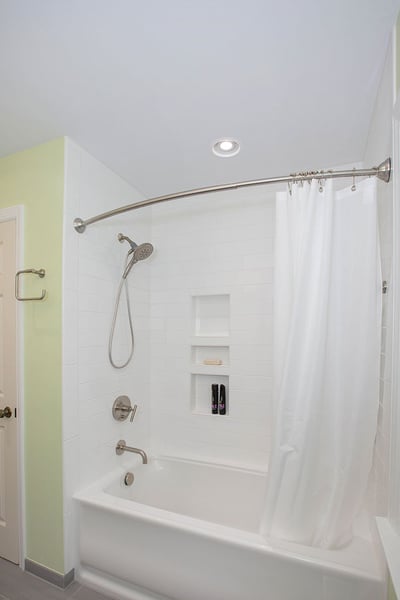 Custom tub and shower combination in a West Chester bathroom remodel.