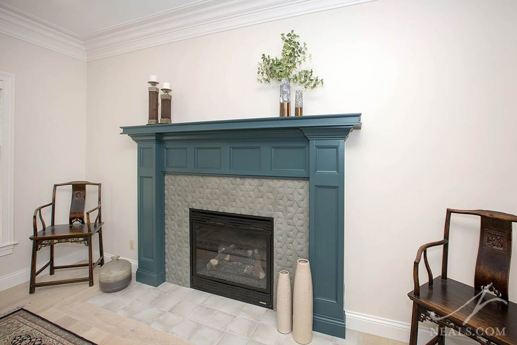 transitional & modern fireplace design