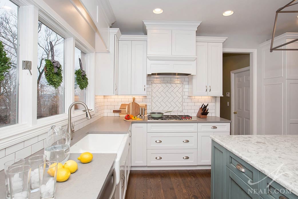 Materials in transitional kitchen