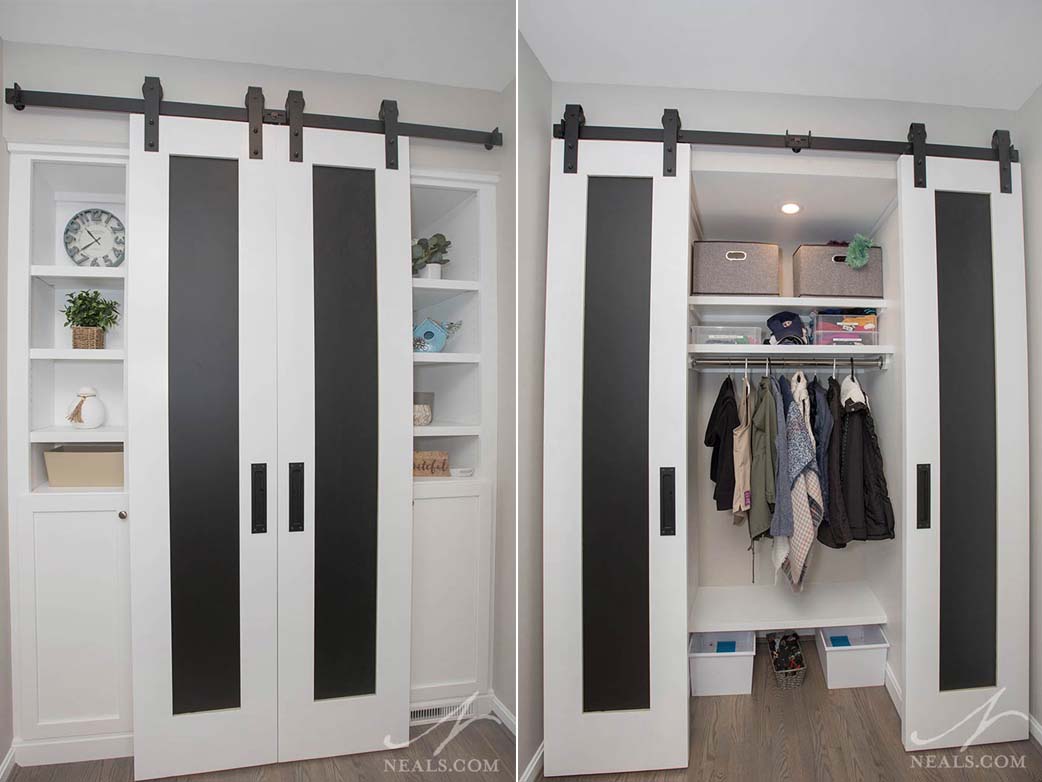 hall closet with barn doors