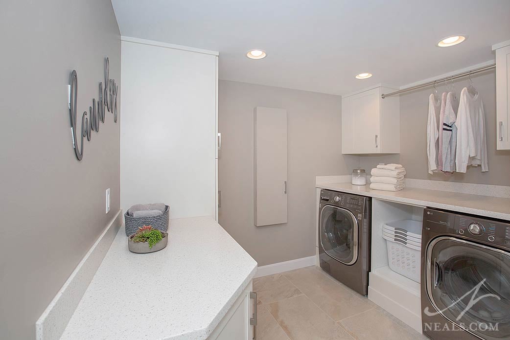 laundry in finished basement