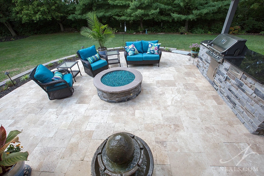 Gas firepit in a West Chester project