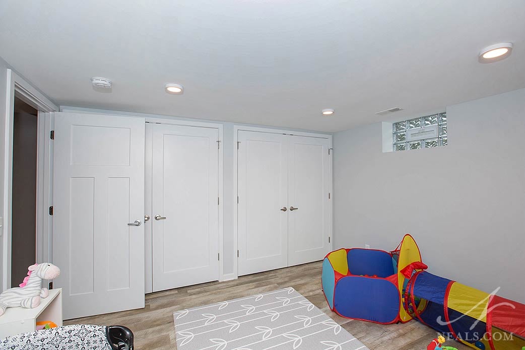 kids playroom in basement