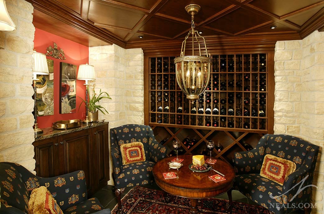 cozy wine room