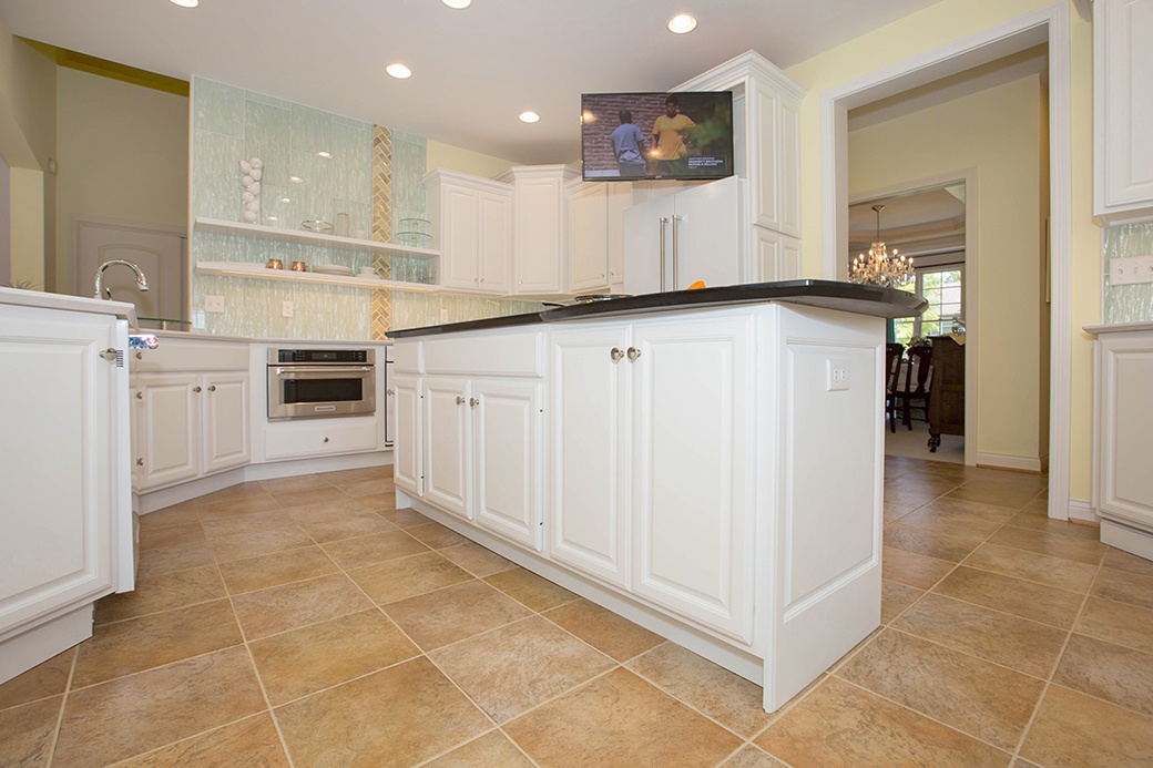 This kitchen in Cleves is an example of framed cabinet construction.