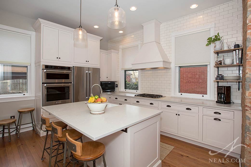 This kitchen remodel in Newport brought the classic style back to this older home.