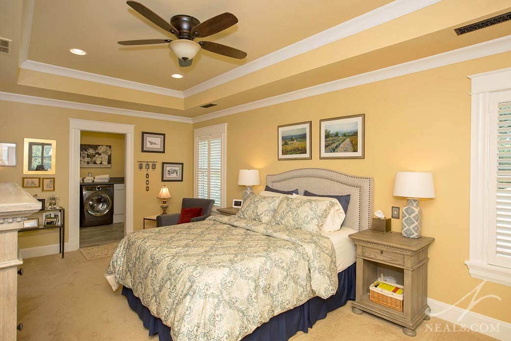 master bedroom with laundry room