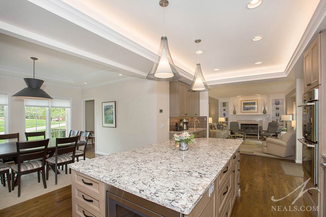 kitchen with open floor plan