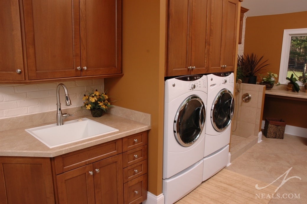 dog shower in laundry room