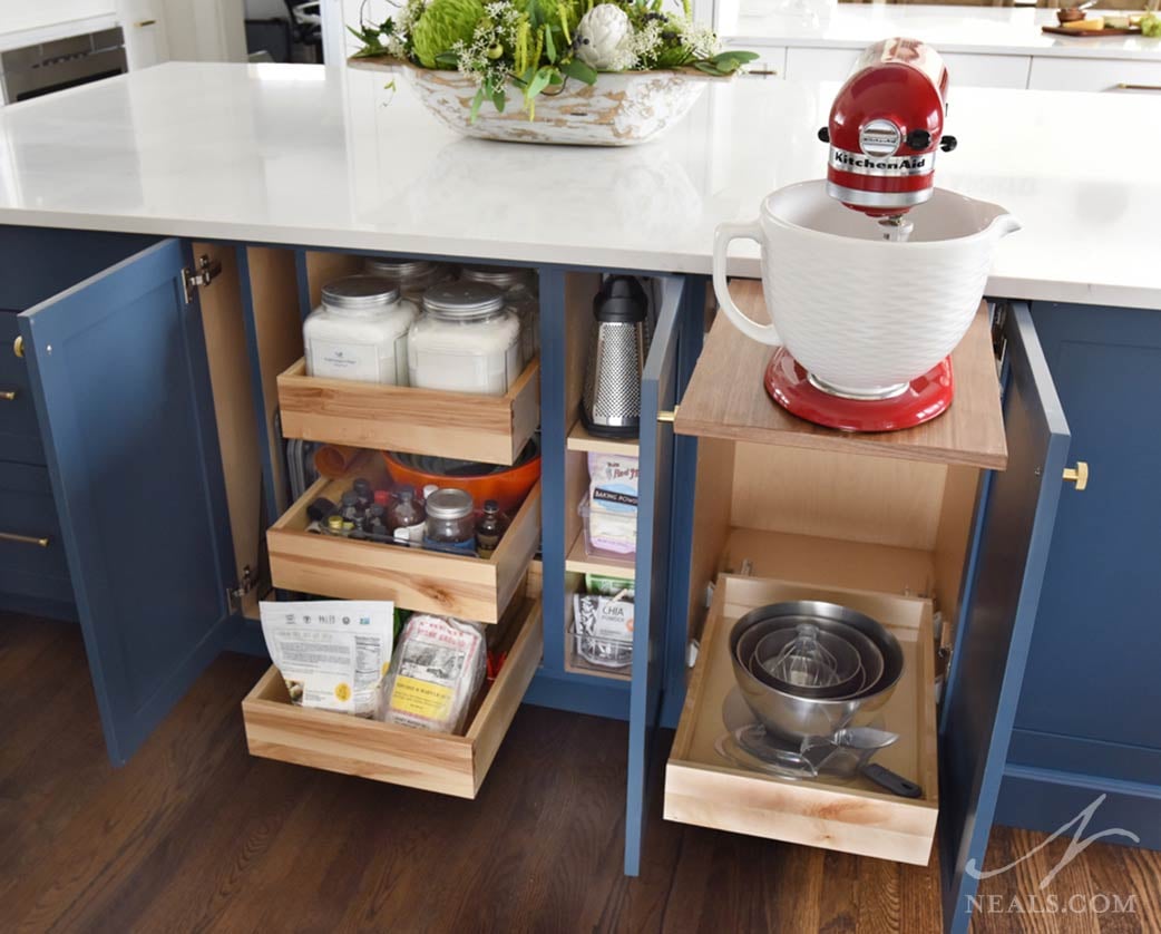 specialized kitchen cabinet interior