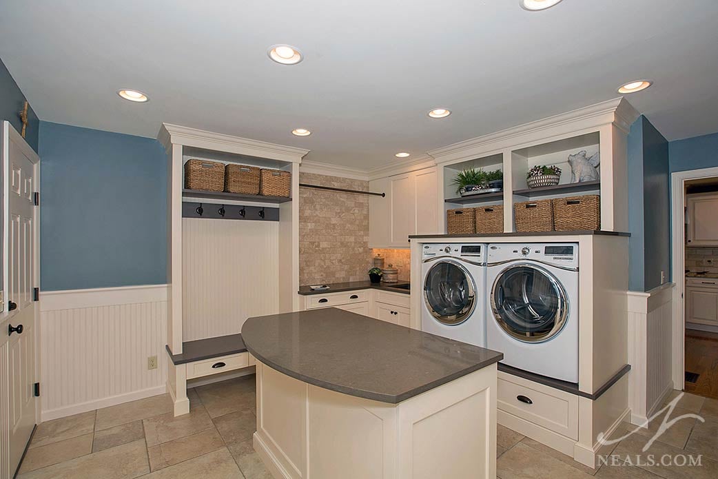 laundry room with island