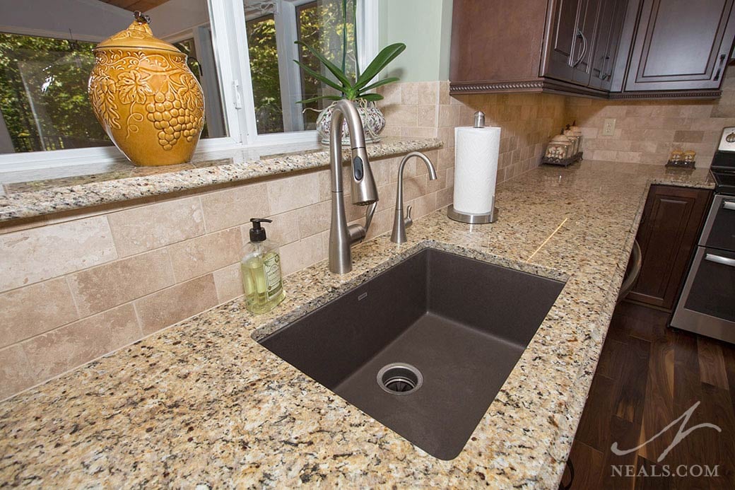 granite counter in kitchen