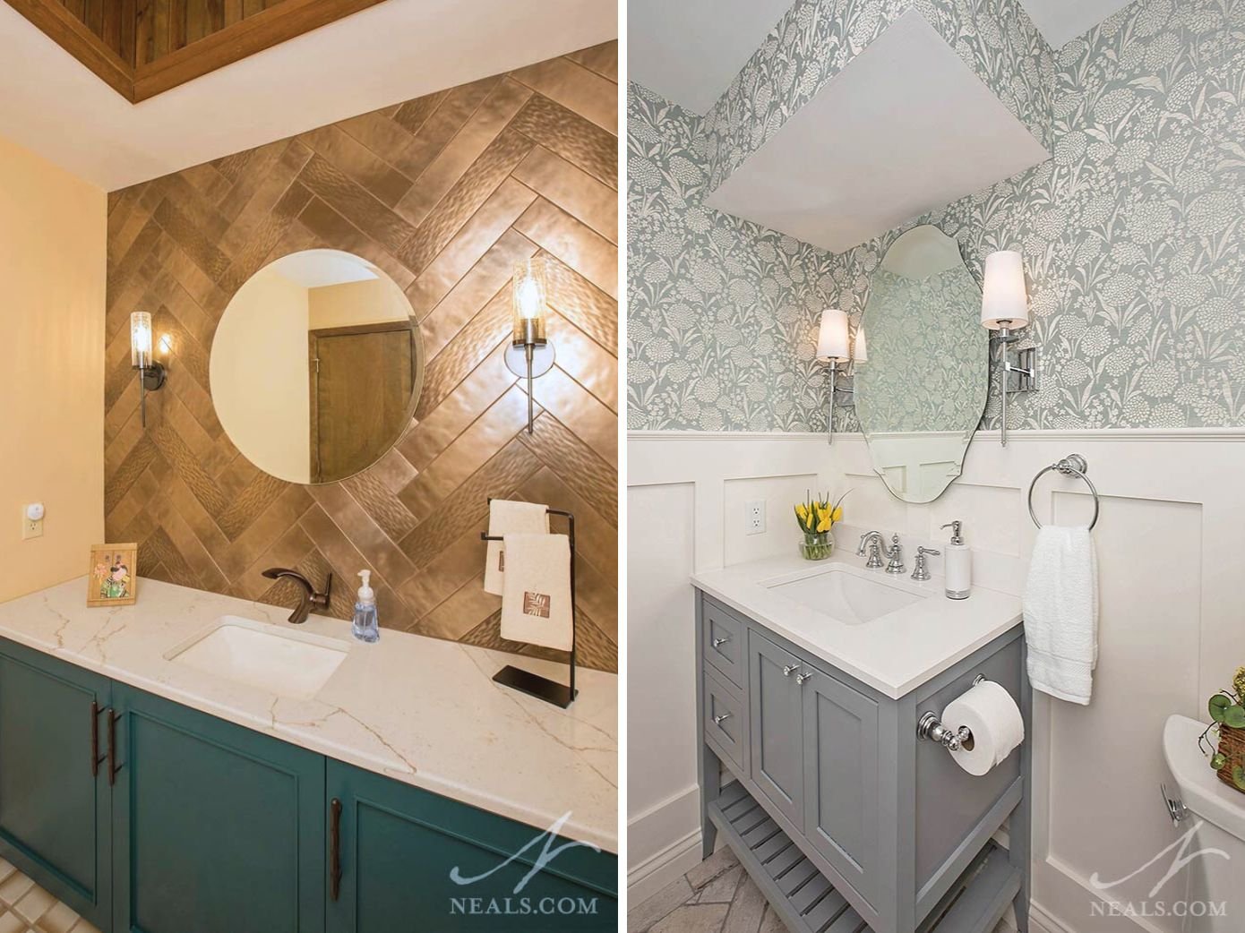 powder rooms with featured selections